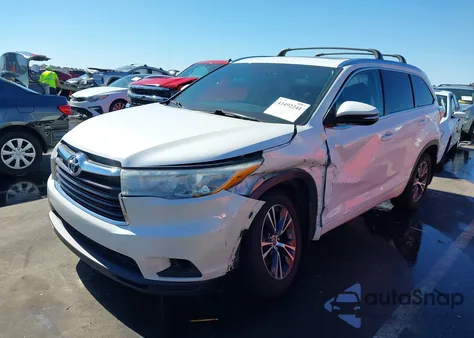 2016 Toyota Highlander Xle из США, поврежденный, VIN 5TDJKRFH8GS348118